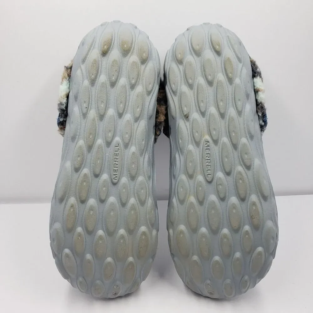 Merrell Hydro Moc 2 Snug Highrise Men 10 Gray Camo Fleece Lined Clogs Shoes